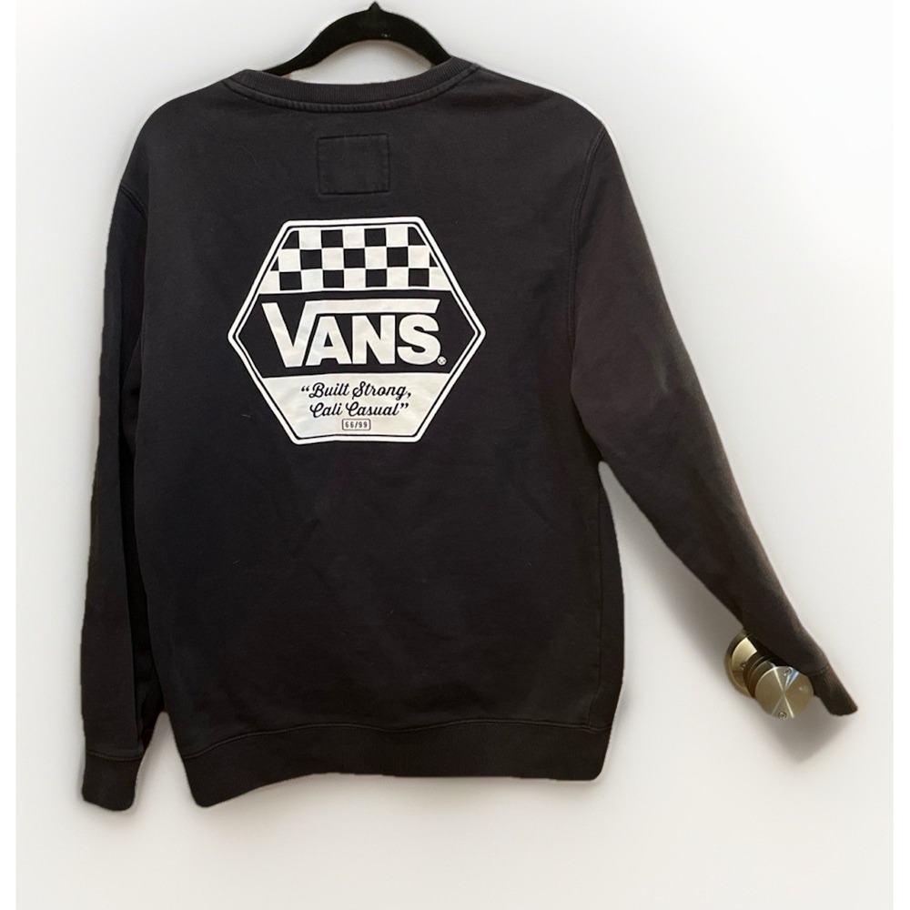Vans Built Strong Cali‎ Casual Crewneck Black Size Medium EUC